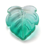 Glas Blade Vedhæng, To - Farvet, 15x14 mm, 10 Stk. - Uniq Perler - 111759