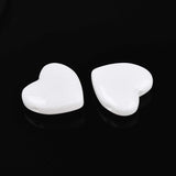 Glas Hjerter - Hvid (24x9mm) 2 Stk - Uniq Perler - 115872