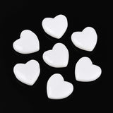Glas Hjerter - Hvid (24x9mm) 2 Stk - Uniq Perler - 115872