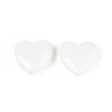 Glas Hjerter - Hvid (24x9mm) 2 Stk - Uniq Perler - 115872