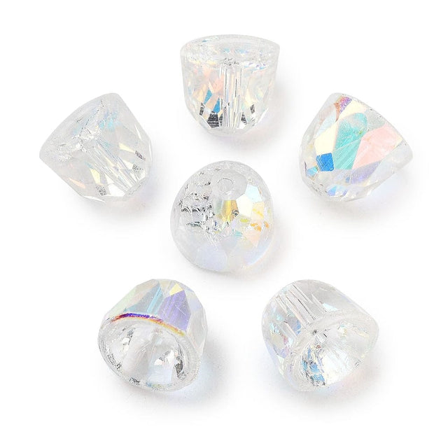 Glas Klokker - Klar (10,5x9mm) 8 stk. - Uniq Perler - 114134