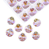 Glas Muslingeskaller, Facetteret, (16x16x6mm), 8 Stk. - Uniq Perler - 6631698