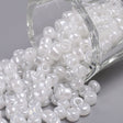 Glas Perler, Hvid, 4mm, (100gr) - Uniq Perler - 0001489462