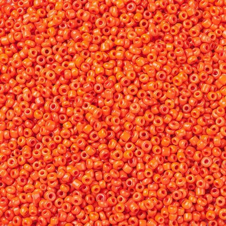 Glas Seed Beads – Orange, Opaque, Runde (2mm) 450g - Uniq Perler - 126338
