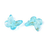 Glass Butterflies - Turquoise (9.5x11mm), 10 pcs - Uniq Perler - 117098