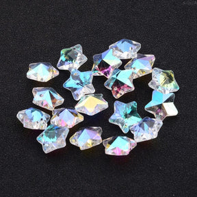 Glassterne - Facettiert (13x7mm) 10 Stück - Uniq Perler - 0001489276