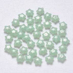 Glas Sterne - Grün (8x8,5mm) 10 Stück - Uniq Perler - 115257