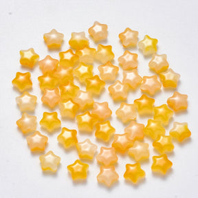 Glas Sterne - Gelb (8x8,5mm) 10 Stk - Uniq Perler - 115256