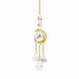 Glas Suncatcher – Dråbe Med Måne & Sol Messing Led (38,2cm) - Uniq Perler - 120148