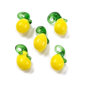 Glas Hänge – Citron (19mm) 4 st. - Uniq Perler - 117047