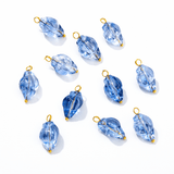 Glas Anhänger – Muschel - Blau (20mm) 10 Stk. - Uniq Perler - 117054