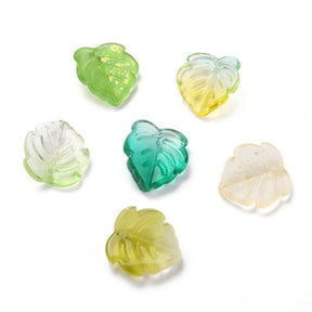 Glasplattor Hänge – Grönt Färgmix (15x14mm) 20 st - Uniq Perler - 