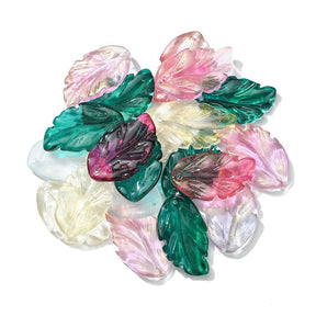 Glass Plate Pendant – Mix Colors (28x17mm, 20 pcs) - Uniq Perler - 113048