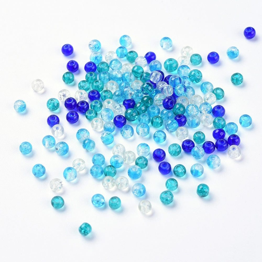 Glasperle Mix – Blå (4 - 4,5mm), 400 Stk - Uniq Perler - 113964
