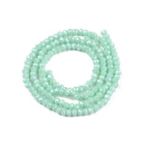 Glasperler – Akvamarin, Facetterede Rondel (2,3~2,7x2mm) - Uniq Perler - 120346