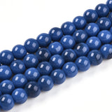 Glasperler –Blå (8~8,5mm) 78~79cm - Uniq Perler - 