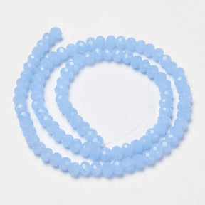 Glasperler – Blå, Facetterad, Rondell (3x2mm) - Uniq Perler - 115862