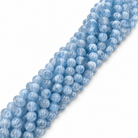 Glasperler – Blå, Runde (10mm) - Uniq Perler - 123599