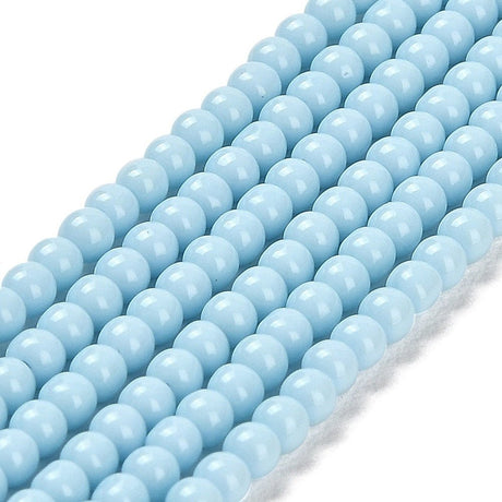 Glasperler – Blå, Runde (2~2,5mm) - Uniq Perler - 123775