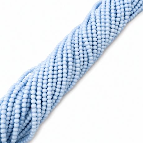 Glasperler – Blå, Runde (2~2,5mm) - Uniq Perler - 123775