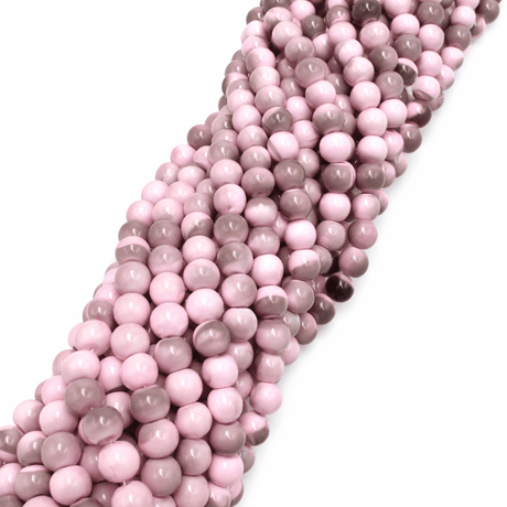 Glasperler – Blomme, To - Farvet, Runde (8 - 8.5mm) - Uniq Perler - 119183