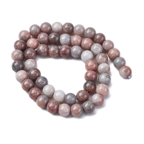 Glasperler – Brun/Rosa (8,5mm) - Uniq Perler - 116109