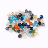 Glasperler Elektroplatede – Mix Farver, Rondel (3x4mm) Ca. 200 Stk - Uniq Perler - 115854