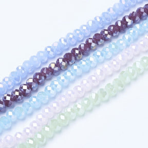 Glasperler – Facetterede Rondeller, Farve Mix (6x5mm, 10 Strenge) - Uniq Perler - 0000014889097, 025882445679910012073849