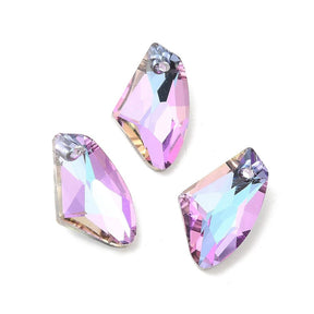 Glass beads - Faceted (19x11mm), 2 pcs - Uniq Perler - 113389