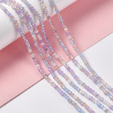 Glasperler, Facetteret, Elektroplatede, (3x2,5mm) - Uniq Perler - 0000014332