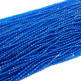 Glasperler - Facetteret, Klar Blå, (3mm) - Uniq Perler - 746799