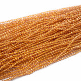 Glasperler - Facetteret, Klar Orange, (3mm) - Uniq Perler - 91543