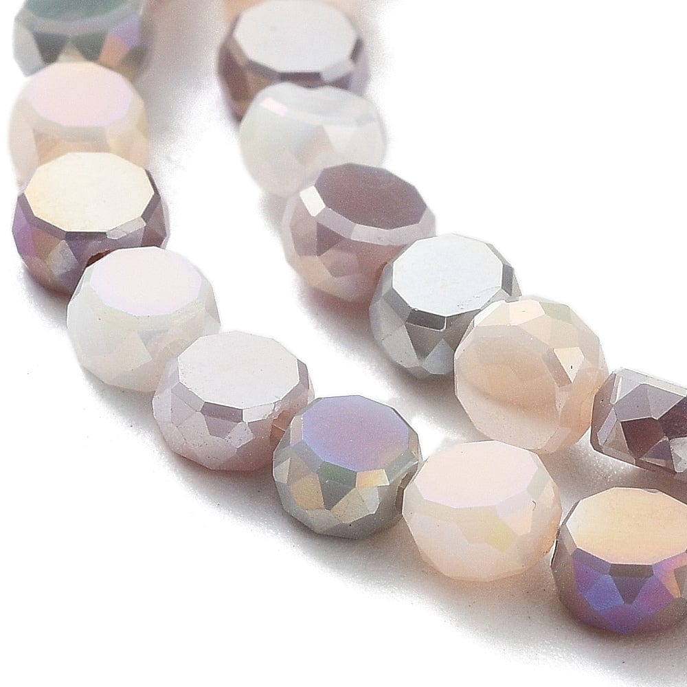 Glasperler, Facetteret, Møntformet, (4x2,5mm) - Uniq Perler - 112996