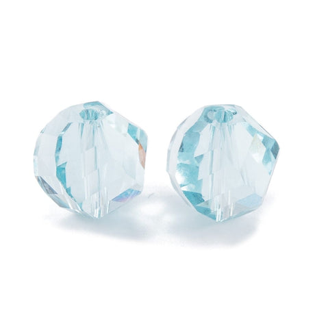 Glasperler, Facetteret, Nugget Form, 8mm, 10 stk. - Uniq Perler - 112752