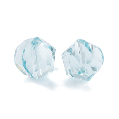 Glasperler, Facetteret, Nugget Form, 8mm, 10 stk. - Uniq Perler - 112752