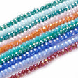 Glasperler – Farve Mix, Facetterede (4x3mm) 20 Strenge - Uniq Perler - 115636