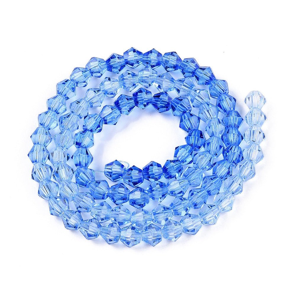 Glasperler – Farve Mix, Facetterede Bicone (2.9~3.3x2.5mm) - Uniq Perler - 118597