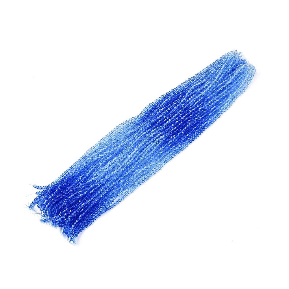 Glasperler – Farve Mix, Facetterede Bicone (2.9~3.3x2.5mm) - Uniq Perler - 118597