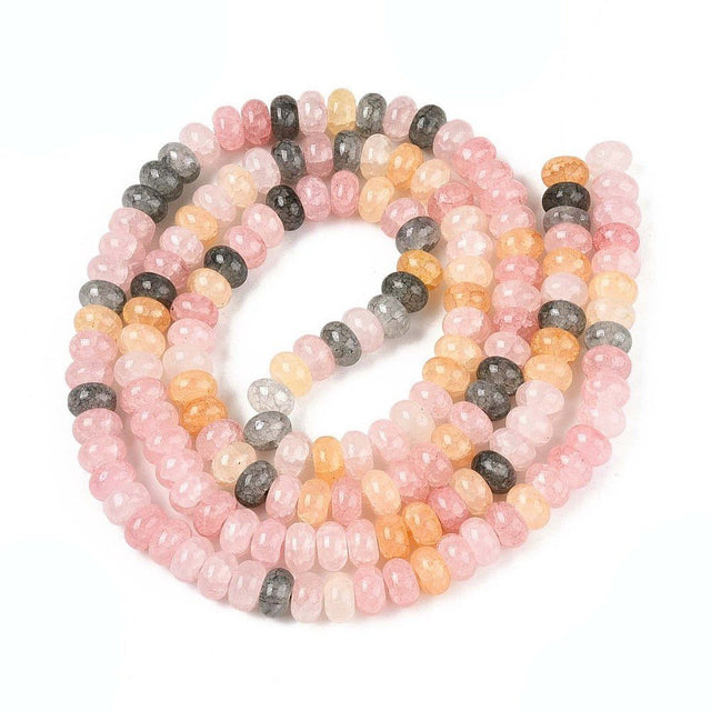 Glasperler – Farve Mix, Facetteret Rondel (8x5mm) - Uniq Perler - 123055