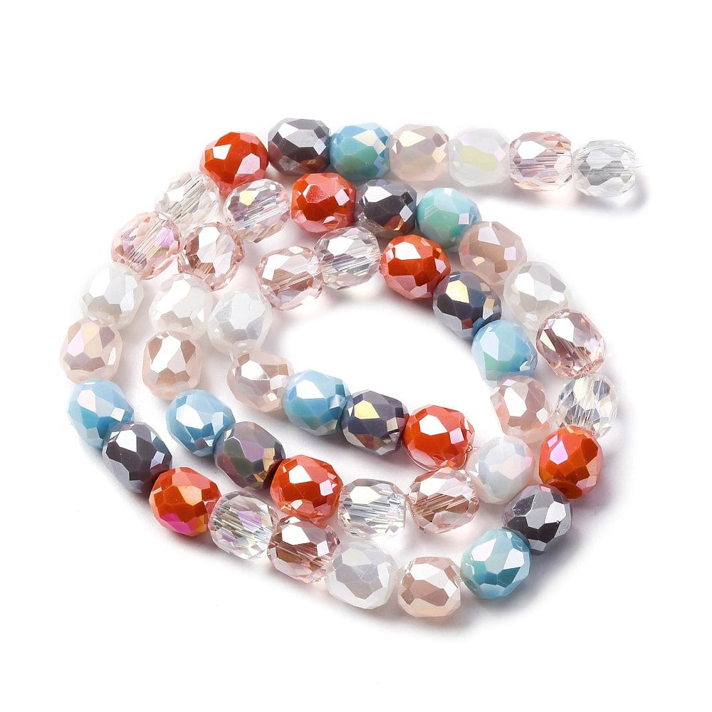 Glasperler, Farve Mix, Rondel, Facet, 8x8mm - Uniq Perler - 114478