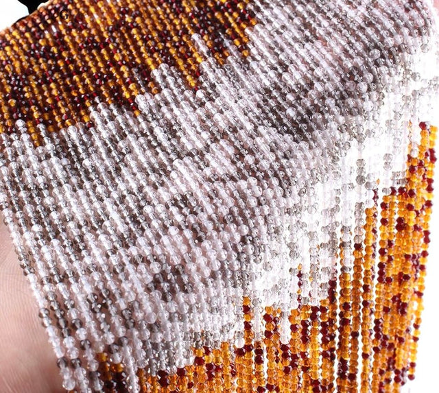 Glasperler - Gradueret Brun/Klar Farver (2mm) - Uniq Perler - 117881