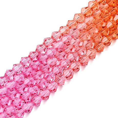 Glasperler - Gradueret farver– Facetteret Bicone Mix (3mm) - Uniq Perler - 