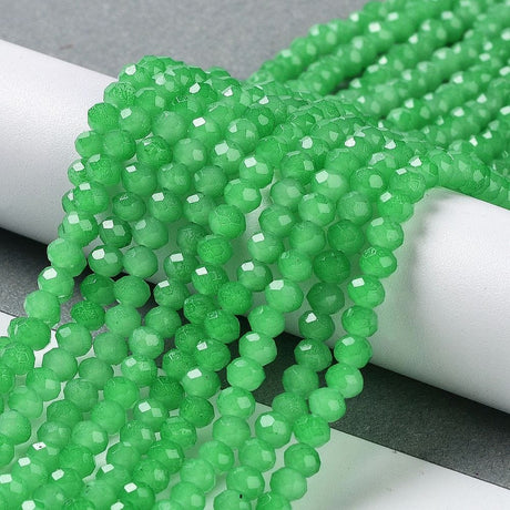 Glasperler, Grøn, (6x5mm) - Uniq Perler - 113005
