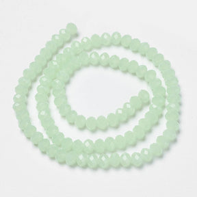 Glasperler – Grön, Fasetterad, Rondell (3x2mm) - Uniq Perler - 115861