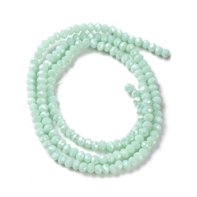 Glasperler, Grøn, Rondel, (3x2,5mm) - Uniq Perler - 111947