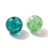 Glasperler – Grøn, Runde (8 - 10mm) Ca. 100g - Uniq Perler - 115880