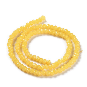 Glass beads, Yellow, (4x3mm) - Uniq Perler - 113006