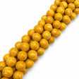 Glasperler – Guld, Runde (14mm) - Uniq Perler - 125116