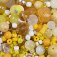 Glasperlen – Gelb Mix, verschiedene Größen und Modelle, 100g - Uniq Perler - 114811