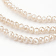Glasperler – Hvid, Facetteret Rondel (3x2mm) - Uniq Perler - 123540